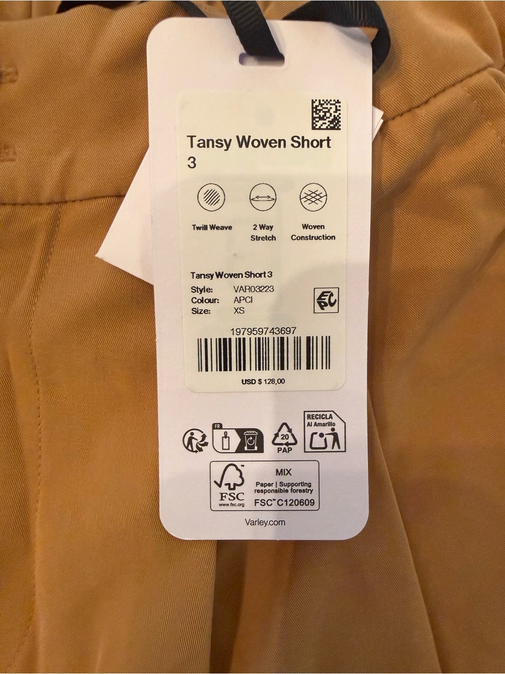 Varley Tansy Woven Shorts 3”, Color Apple Cinnamon - Picture 11 of 14